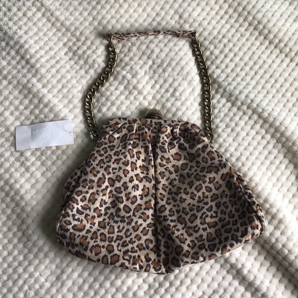 Say What? Vintage faux leather cheetah leopard bag Brand New Still with tags. - Picture 2 of 9